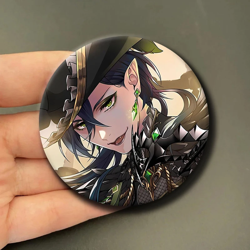 Anime Spiel Twist Wonderland Soft Button Pins Runde Broschen Cartoon Cosplay Abzeichen auf Rucksack Zubehör Schmuck Freund Geschenke