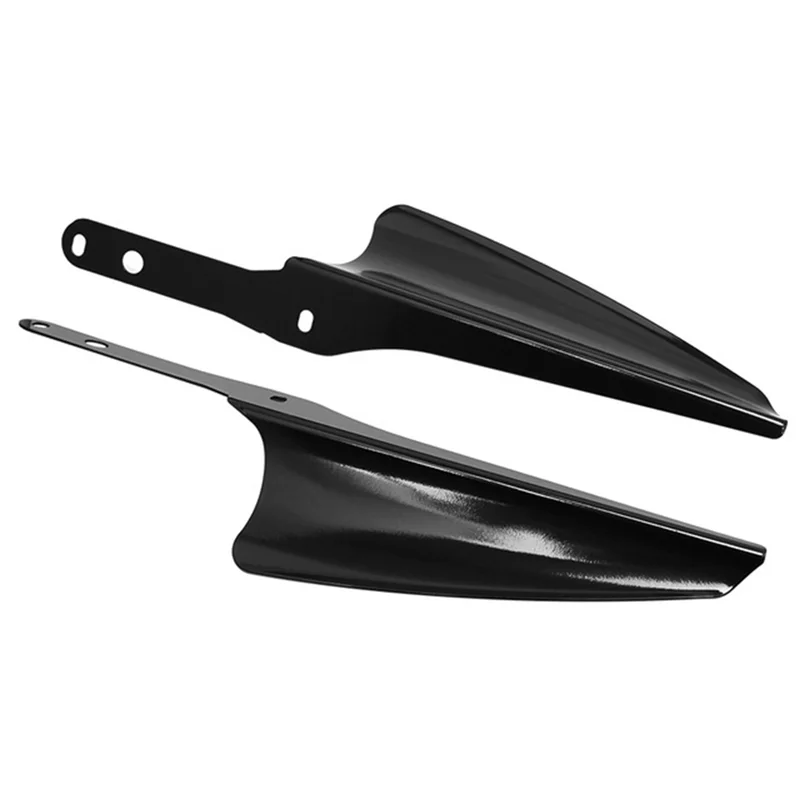 A03Z-Motorcycle Fork Mount Wind Deflectors Accessories For Touring Road King Street Glide Electra Glide CVO FLHT FLHR Bla