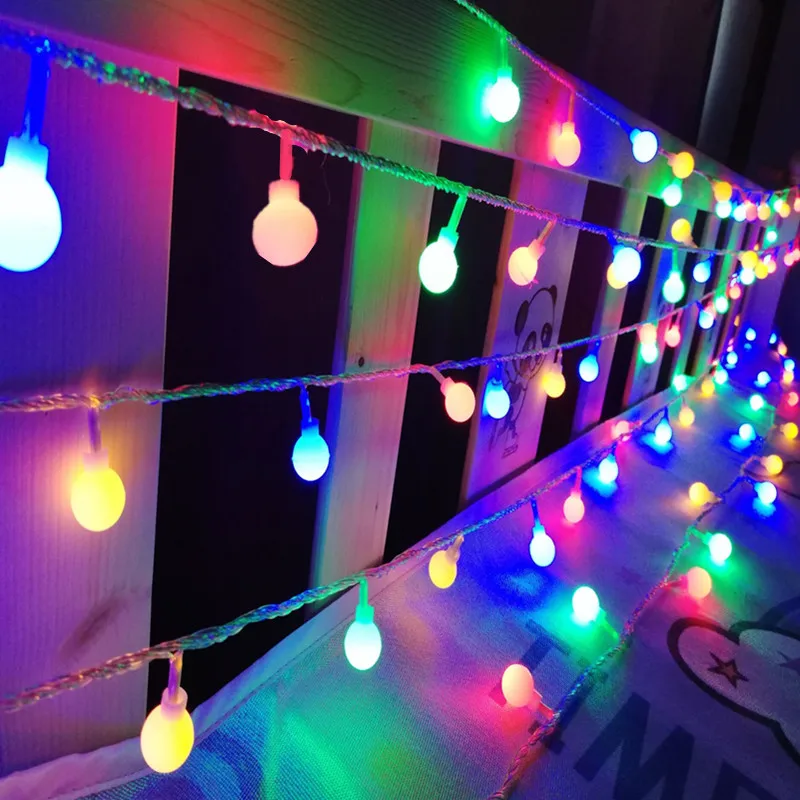 Ball String LED Lights String USB Battery Waterproof Garland Fairy Light Christmas Wedding Party Decor Holiday Light Navidad