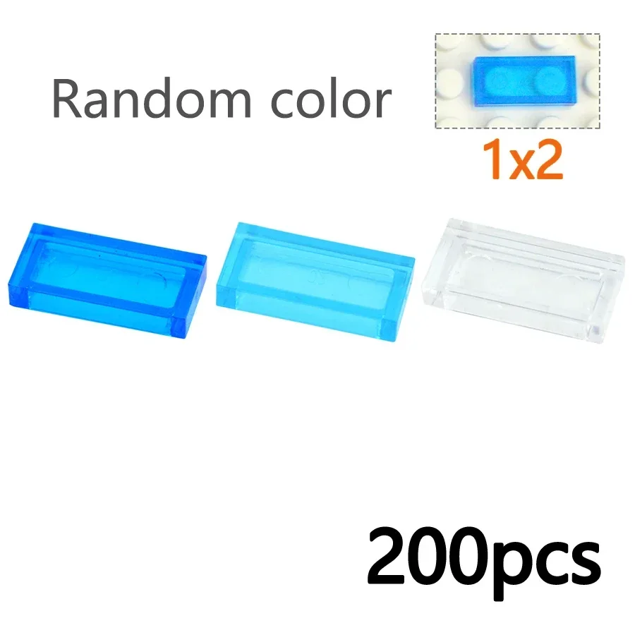 DlY Transparent Smooth Brick Creative Toy Assemble Figures