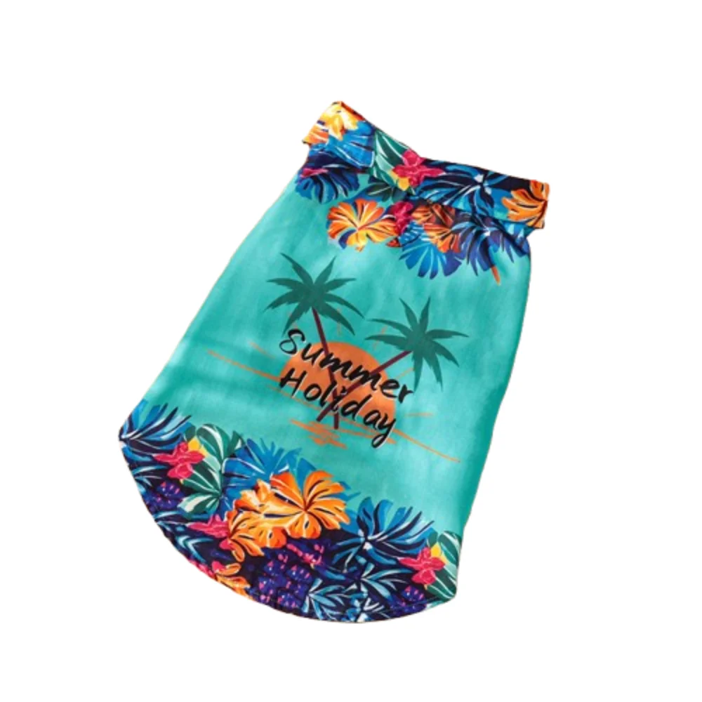

Fashion Summer Thin Pet Short T-Shirt Comfortable Sun Protection Cool Puppy Shirt Skirt Breathable Dog Pullover Hawaiian Beach