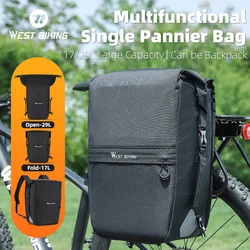 WEST BIKING 17- 29L Bicycle Panniers Waterproof Bicycle Rear Seat Bag Outdoor Sports  Commute Backpack Travel Cycling Trunk Bag