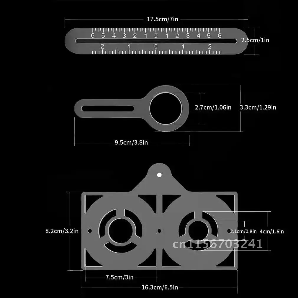 Alloy Angle Ruler Finder Multi-Fold Measuring Ruler Perforated Mold Template Locator Drill Guide Tile Hole Drill Guide Locator