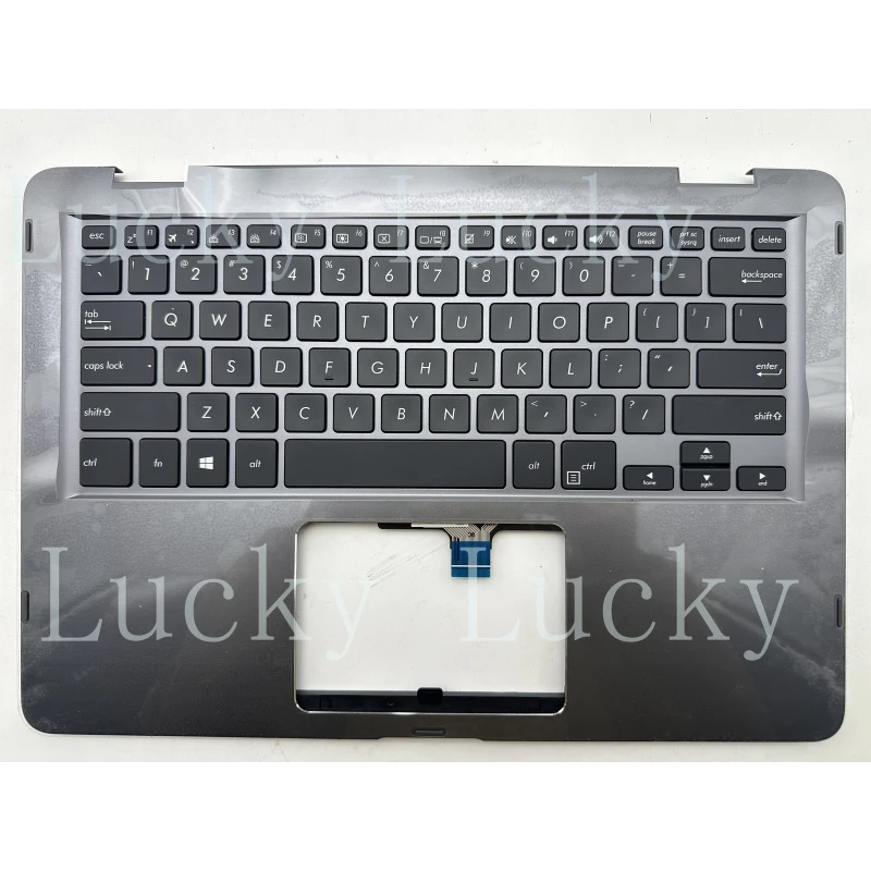 

Корпус C-секции (палмрест) с клавиатурой с подсветкой для ноутбуков ASUS UX461 UX461U UX461UN, серый