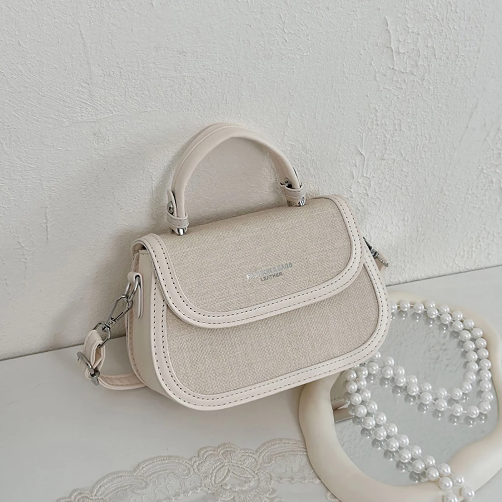 2026 Women's New Pu Patchwork Crossbody Bag High Grade Buckle Zipper Handbags Versatile Commuter Box Shoulder Bags