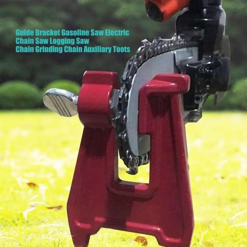 A2BE Secure Clamping Chainsaw Sharpening Jig Portable Grinding Fixture For Chainsaw Chain Maintenance Durable Iron Construction