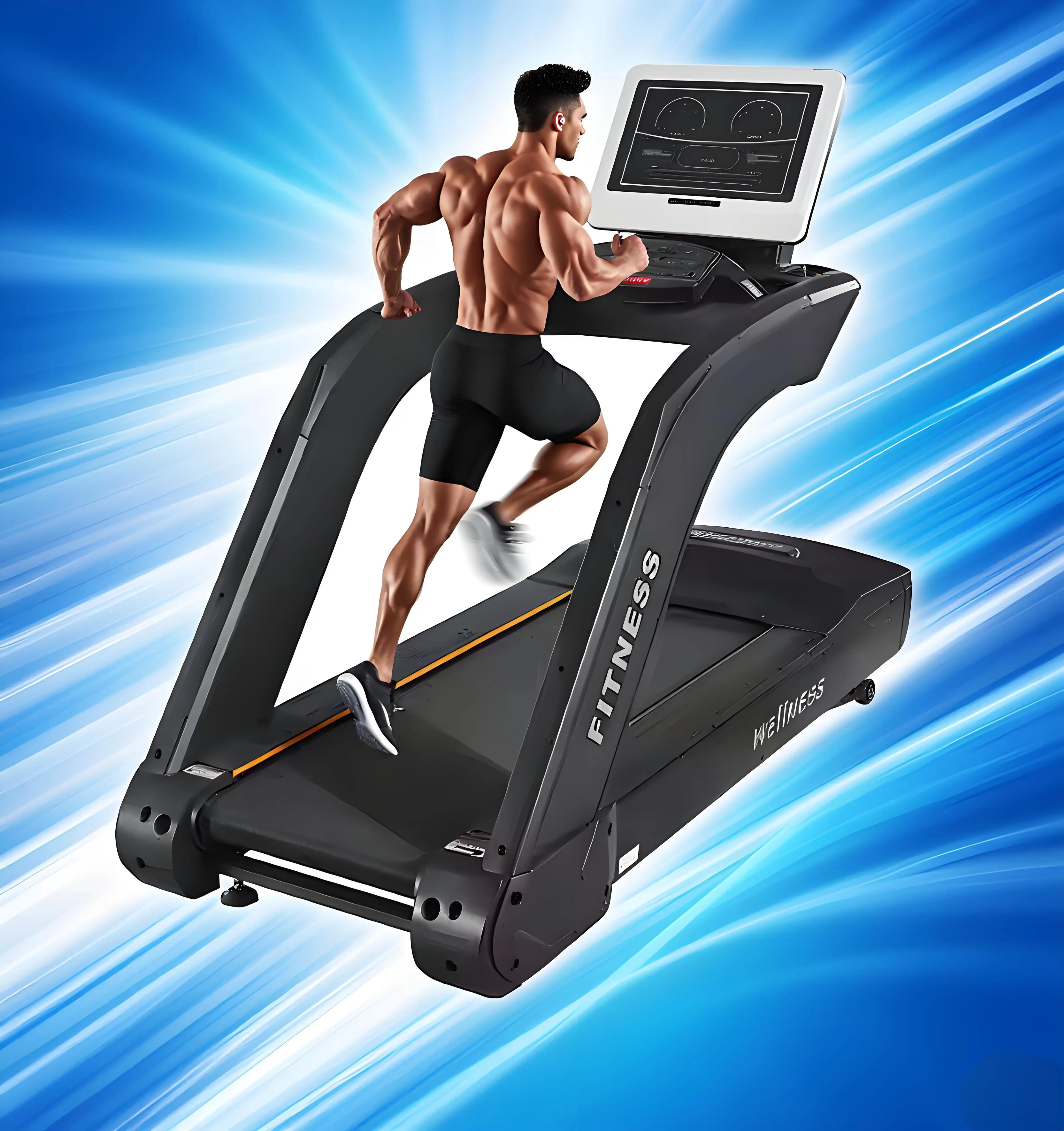 

Home Use Electric Treadmill Machine with Speed Sensor Running Belt Tilt Exercise AC Motor for Workout