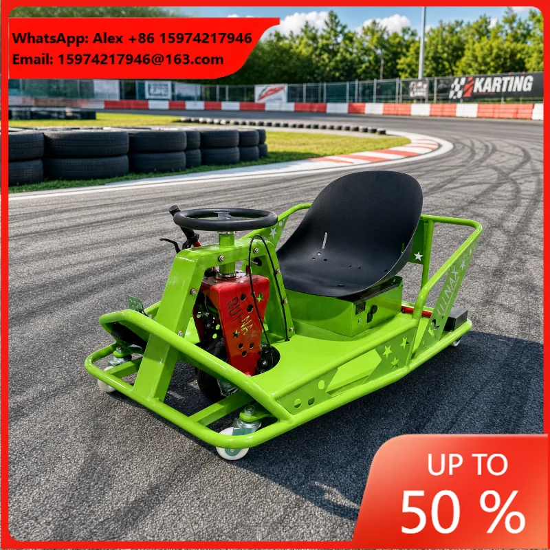ApexJoy NOVA Drift S2-5-Wheel Electric Drift Kart, 500W Stunt Go Kart, Parent-child Racing, Manual Drift Bar 360 Spin Adults 36V