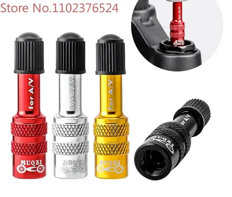 

5PCS Mountain downhill bicycle air fork front fork American style AV air filling extension adapter aluminum alloy accessories