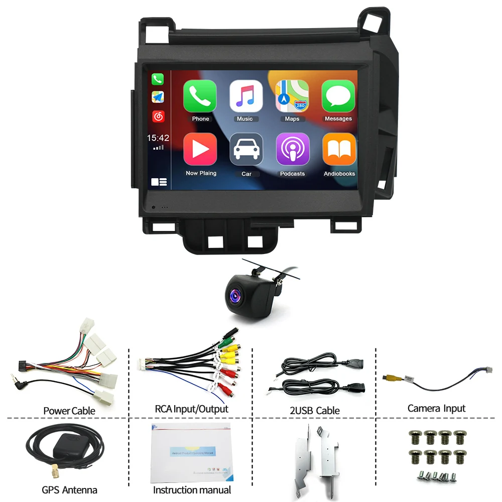 Android 13 Car Stereo GPS Navigation Head Unit 2+32G for CT200H CT200 LHD 2011-2018 Support Wireless Carplay Android Auto 7in Car Radio with Bluetooth WiFi FM/RDS SWC + AHD Backup Cam