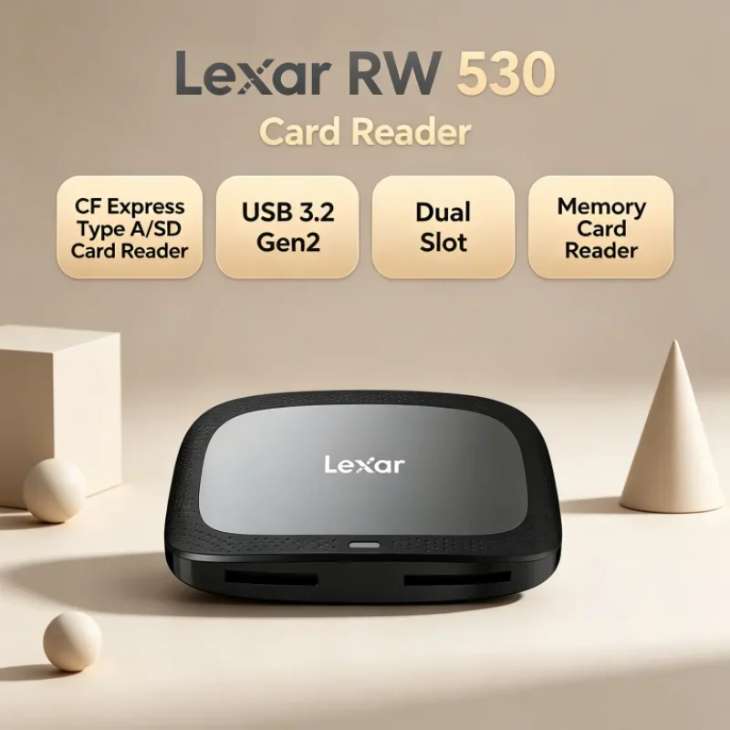 Lexar CFexpress Type A / SD Memory Card Reader SD Card Reader RW530 CFA Max 900MB/s USB 3.2 Gen2 Dual Slot