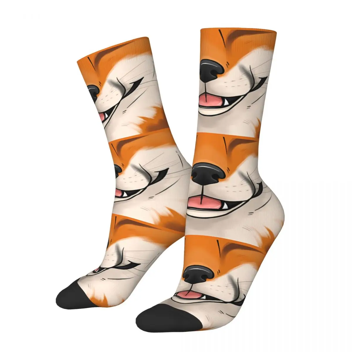 Cute Face Sock Printed Man Polyester