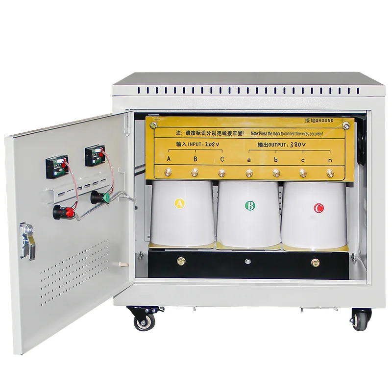 

HENTG 20Kva Dry Type Power Transformer 20kw Three-Phase 220v to 380v Flyback Topology Aluminum Material 50Hz/60Hz Frequency