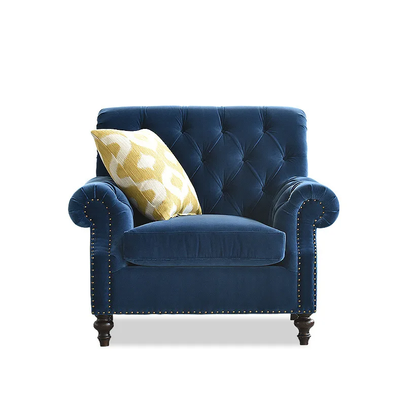 American casual single fabric sofa country furniture small tiger chair