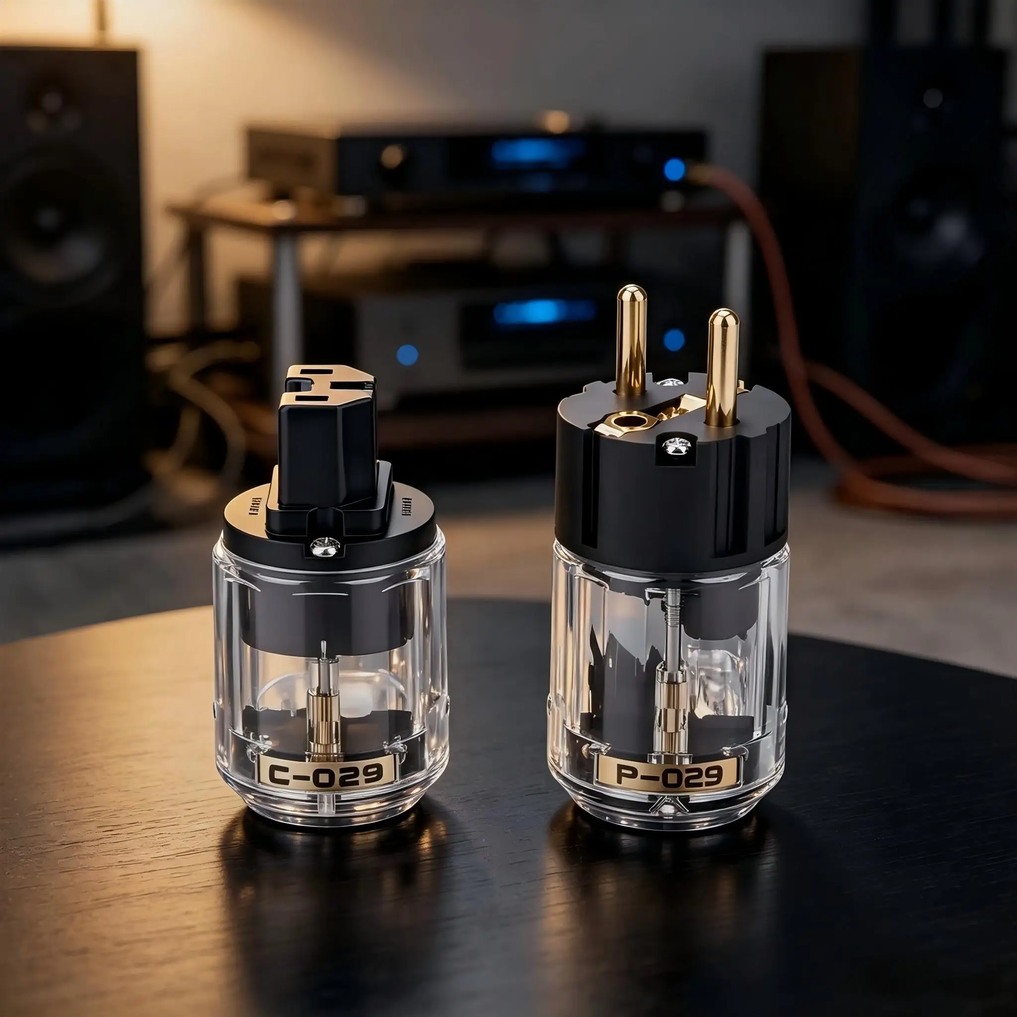 YYAUDIO Hifi Power Plug High Quality Gold-plated EU Power Connector + IEC Connector Male Female Power Plug DIY European Plug