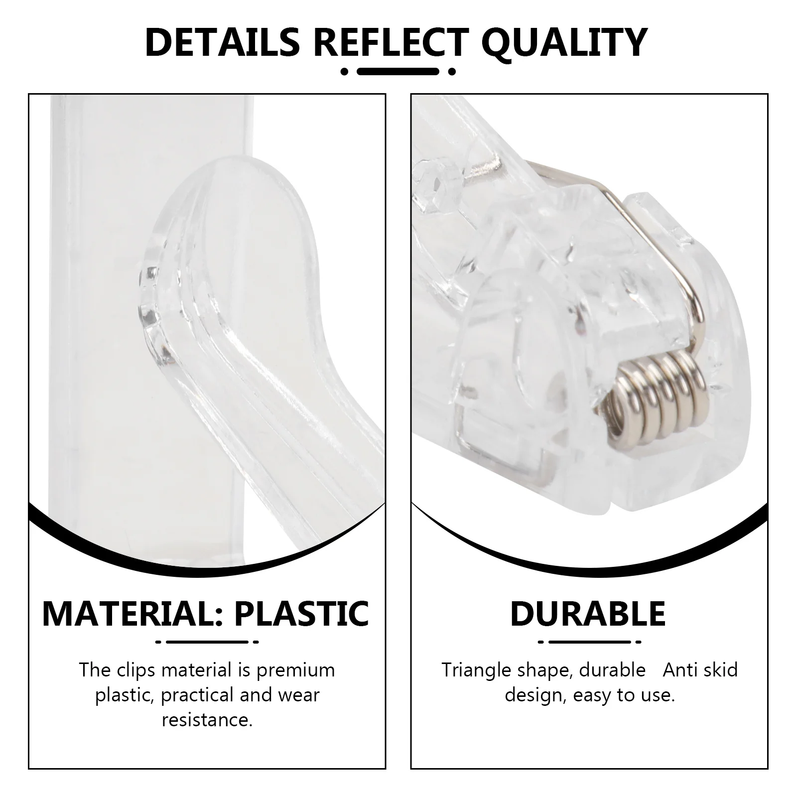 

8Pcs Triangle Tablecloth Clips Plastic Household Table Cover Fixation Clips Anti-Slip Table Skirt Holders for Indoor