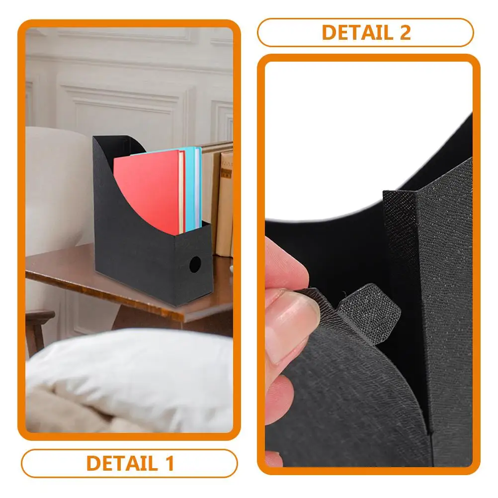 2 Pcs File Rack Office Folder Organizer Black Desktop Storage Bins for Classroom Document Holder Thickened Design Strong