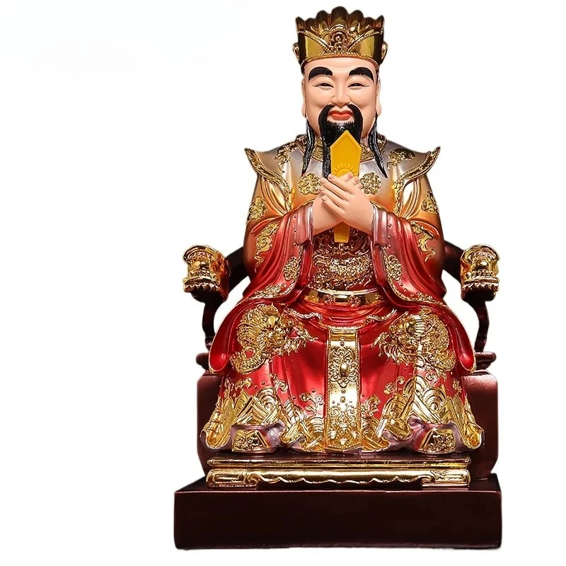 1PCS resin city god statue civil and military judge enshrined figure statue decoration feng shui  home decor