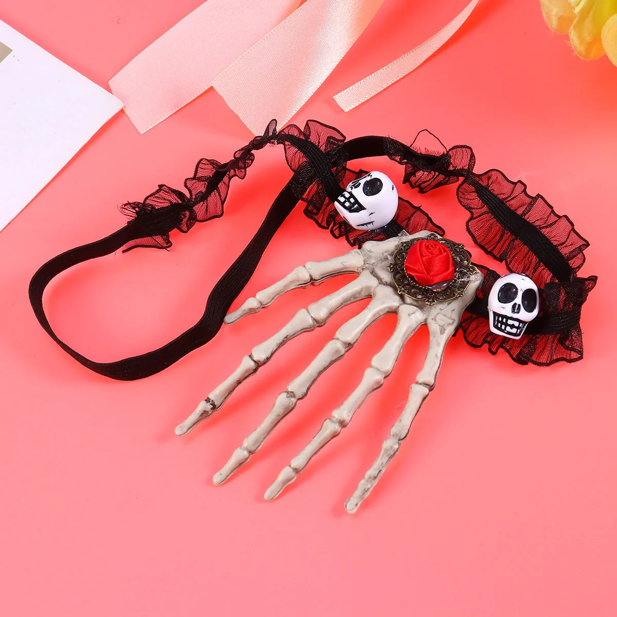 

1Pcs Skull Hand Bone Pendant Necklace Punk Gothic Style Plastic Halloween Party Dress Up Jewelry Accessory