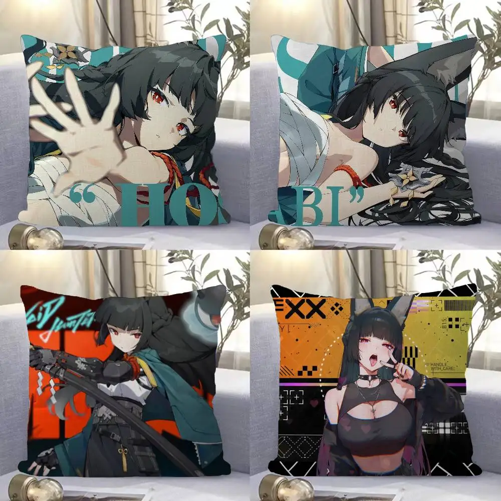 Zenless Zone Zero Hoshimi Miyabi Pillow Gift Home Office Decoration Bedroom Sofa Car Cushion Cover case 45x45
