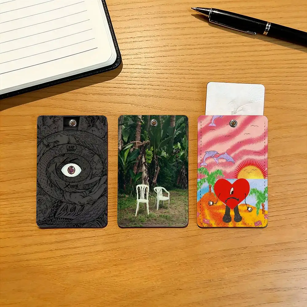 

Держатель для карт Singer B-Bad Bunny подходит для банковских карт, сака, автобусных карт, защитного чехла для карт доступа с брелоком