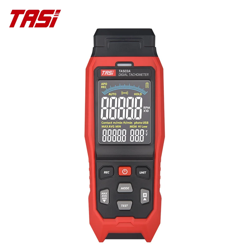 Imagem -02 - Tasi-sem Contato Velocímetro Digital Laser Medidor de Velocidade Tacômetro Rpm Display Ta503a Ta503b Ta503c