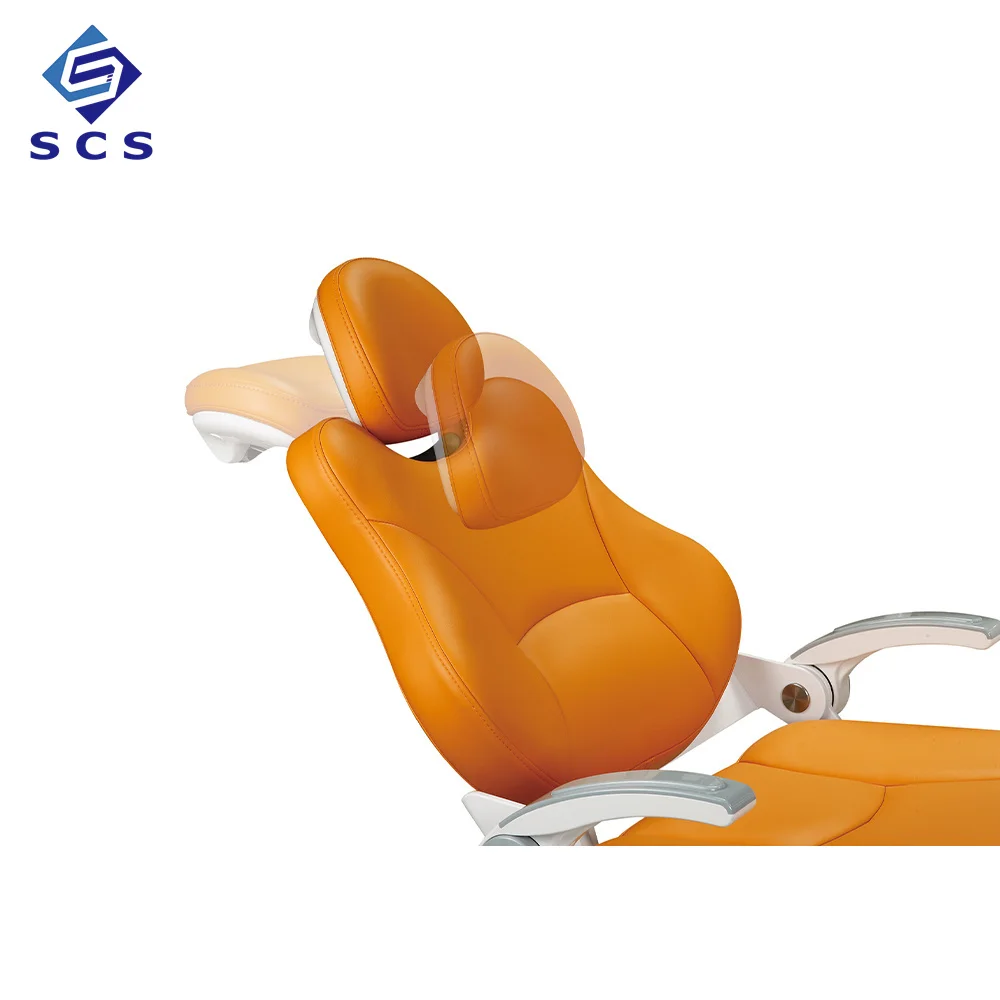 Luxury Electric Dental Chair with Leather Cushion Plastic & Steel Construction for Dentist Clinic Examination
