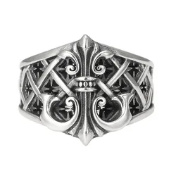 Vintage Boat Anchor Opening Adjustable Ring for Men Boyfriend Fashion Personality Mechanical Punk Style Rings Party Jewelry Gift