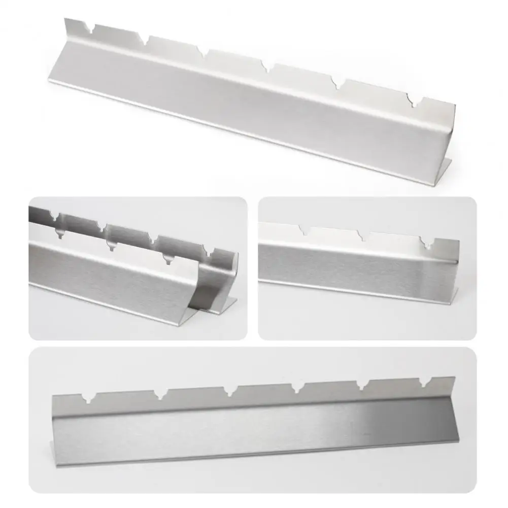 Kebab Rack Stainless Steel Grill Kebabs Racks 2pcs Stainless Steel Skewers Holder Set V-shaped 6-slot Bbq Grill Rack