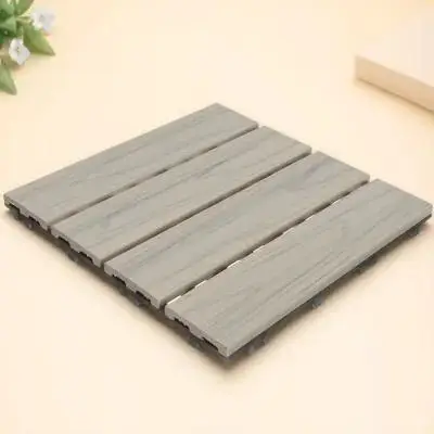 

Wood Plastic Flooring Outdoor Garden Balcony Deck Tile Indoor Composite WPC Waterproof Splicing Floor Durable Easy Installation