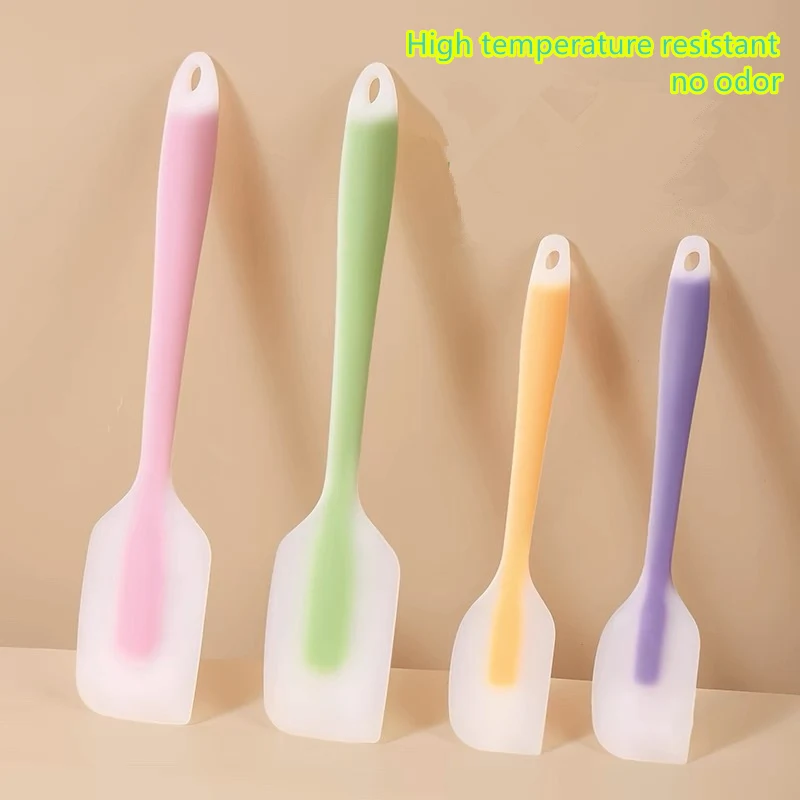 

Silicone Spatula Cream Butter Cooking Baking Spatula Heat Resistant Utensils Scrape Decorator Translucent Kitchen Baking Tools