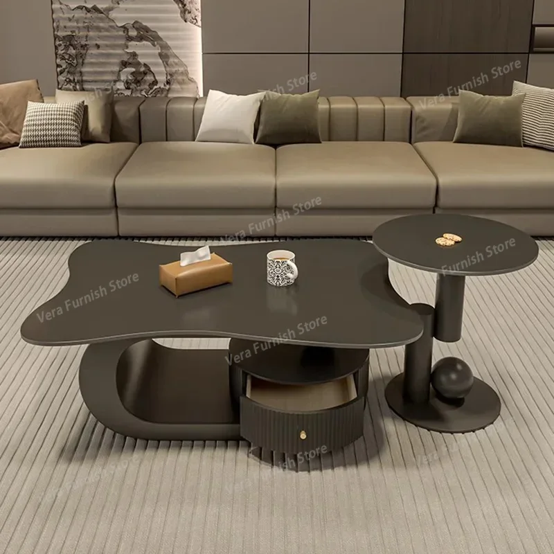 

Irregular Storage Coffee Table Modern Minimalist Metal White Petite Coffee Table Designer Unique Muebles De Sala Home Furniture