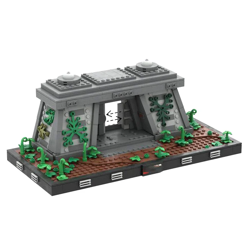 

Модель диорамы MOC Imperial Bunker, строительные блоки, сделай сам, сборка кирпичей, коллекция дисплеев, развивающая игрушка, подарки на день рождения для детей