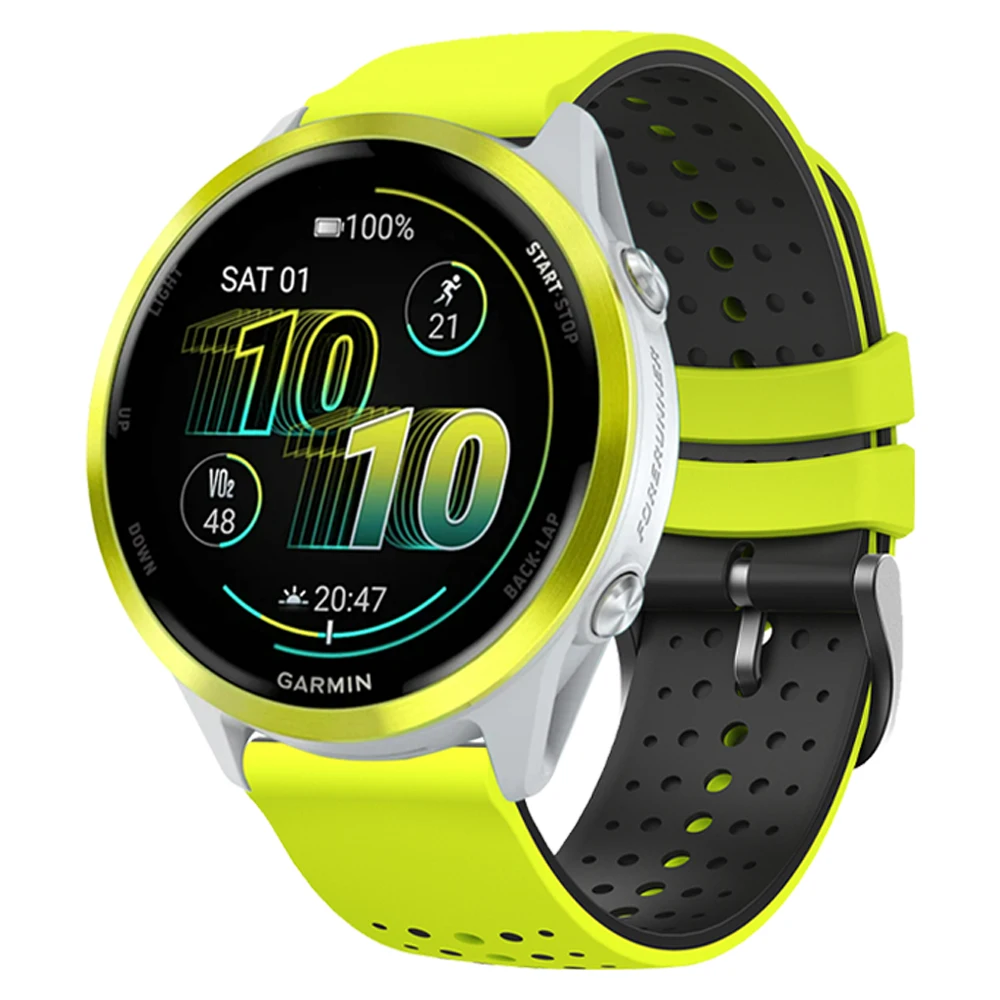 22mm 20mm Sport Silicone Watch Band For Garmin Forerunner 170 70 55 165 265 255 645 570/Venu 4 3 2 sq2/Vivoactive 6 5 4 Bracelet