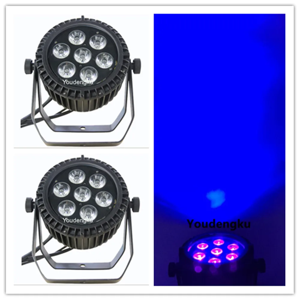 2 pieces IP65 led par waterproof 7*18W 6in1 outdoor par led rgbwauv wall washer stage lights