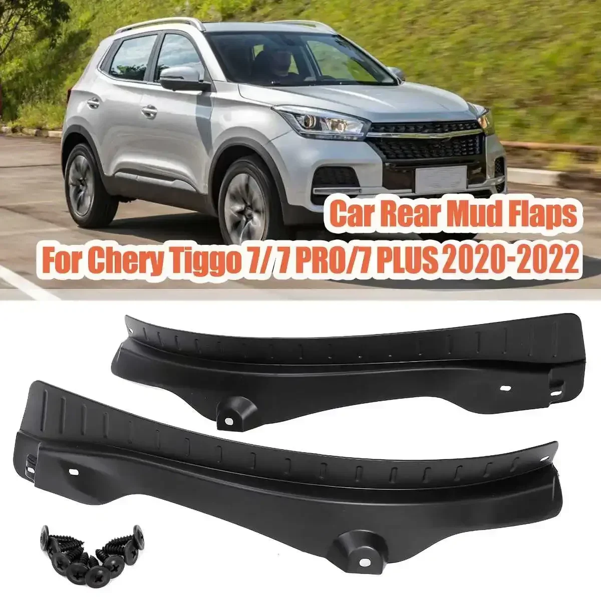 

2pcs Car Mud Flaps Rear Tire Mat Modification For Chery Tiggo 7/ 7 PRO/7 PLUS 2019 2020 2021 Mudguards Anti Dirt Cover Body Kit