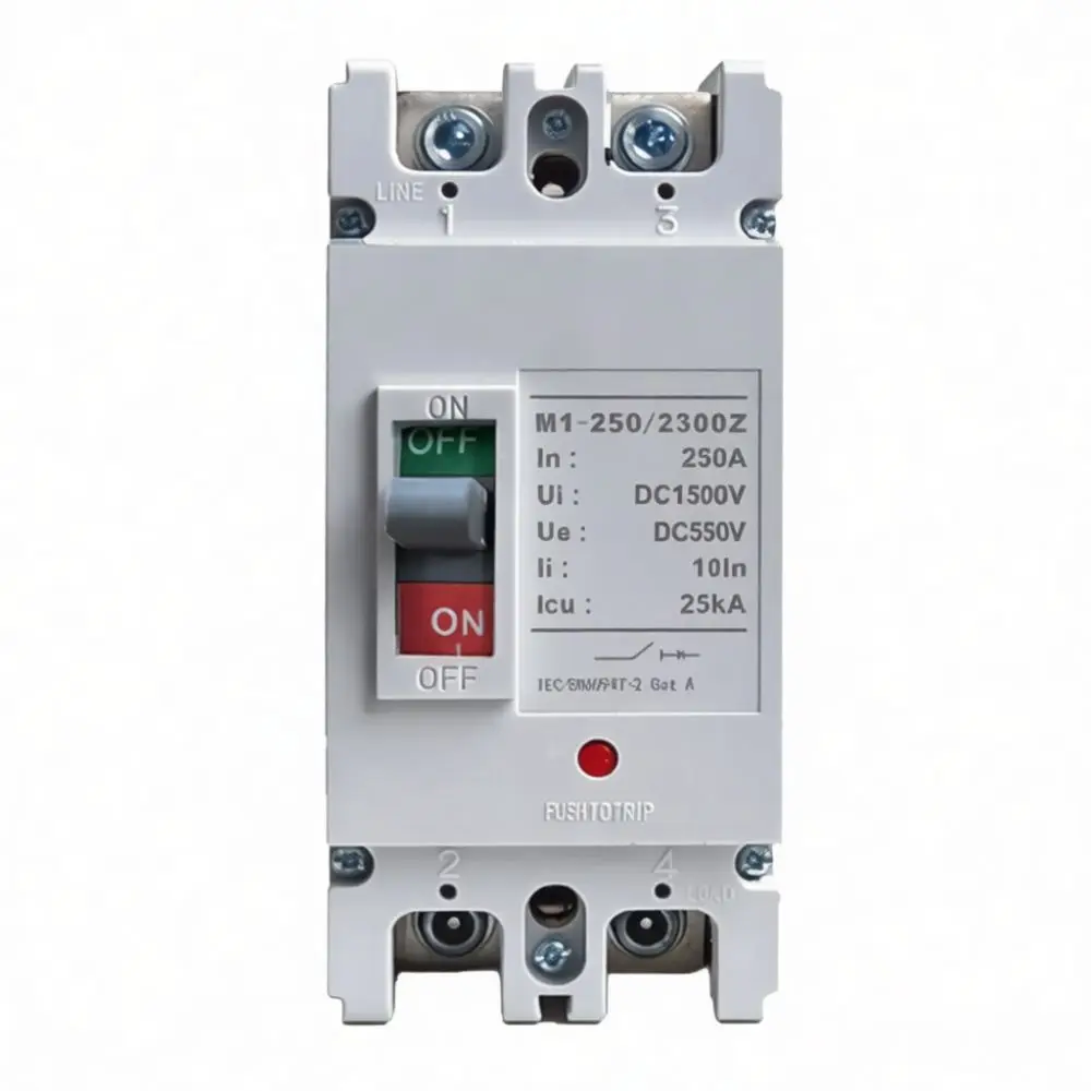 Photovoltaic DC MCCB Switch 1P 2P 125A 250A Solar Circuit Breaker Electrical Overload Protection Industrial Power Accessory