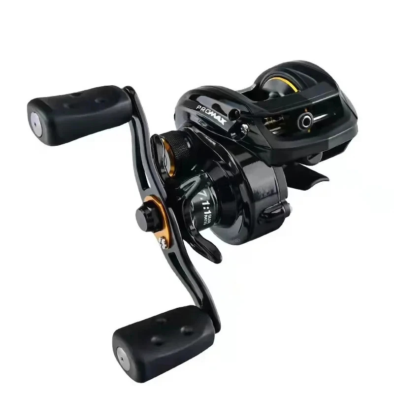 Imagem -02 - Original Pro Max3 Baitcasting Fishing Reel Direita e Esquerda Mão Isca Fundição Drum Trolling Novo 8bb 7.1:1 207g