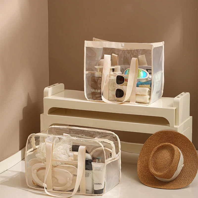 

Косметичка большой емкости портативная прозрачная водонепроницаемая сумка для плавания из ПВХ для хранения одежды предметы первой необходимости для путешествий пляжная сумка-органайзер