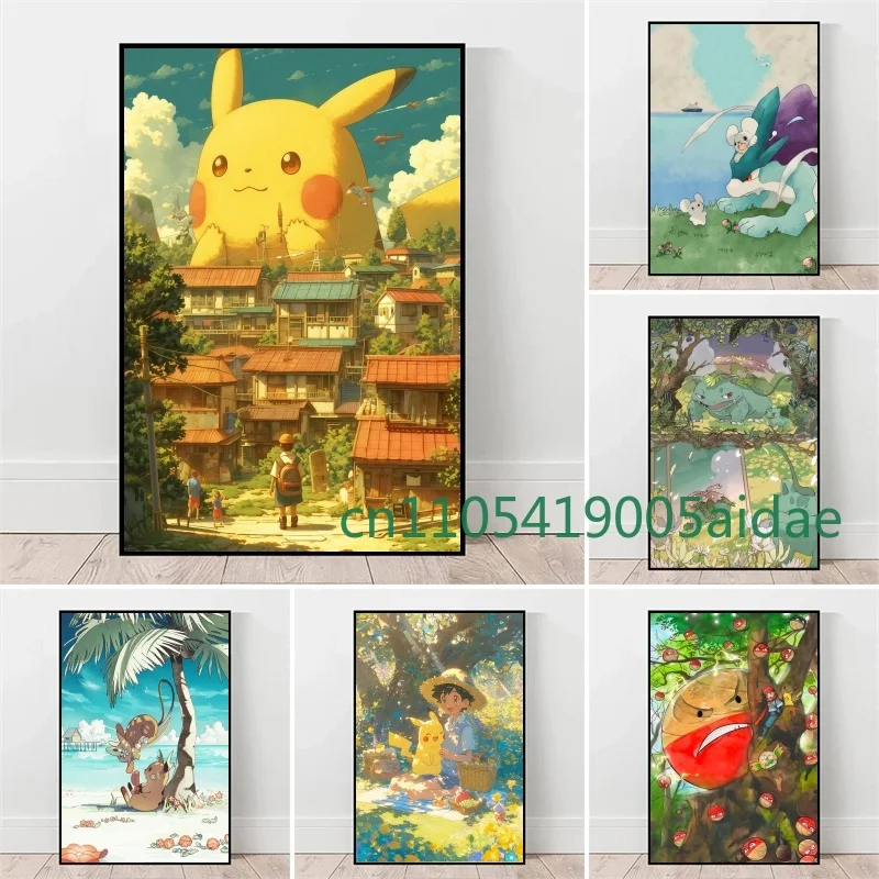 

Aesthetic Poster Pokemon Print on Canvas Empoleon Wall Art Home Modern Living Room Friends Gifts Decoration Paintings Decorative