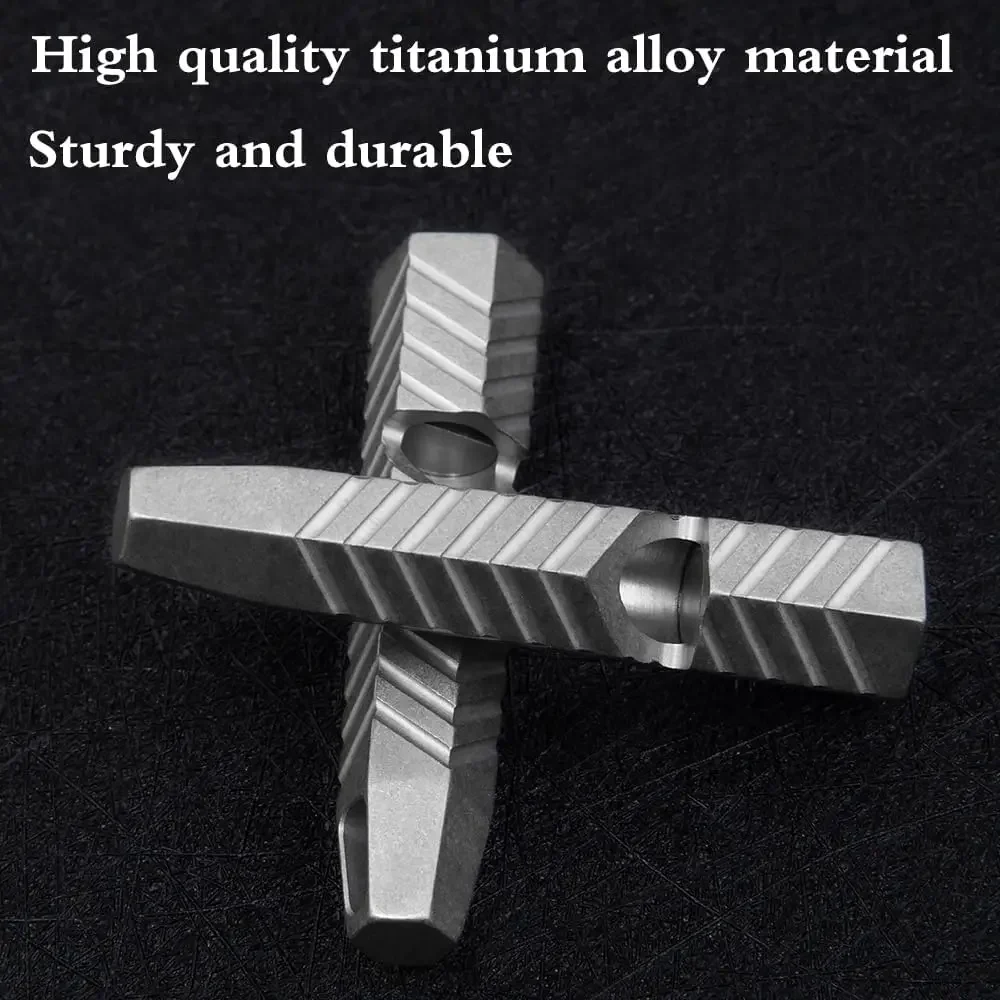 FEGVE Titanium Whistle, EDC Emergency Whistles Outdoor Whistles Up to 120DB with Key Chain& Iron Box