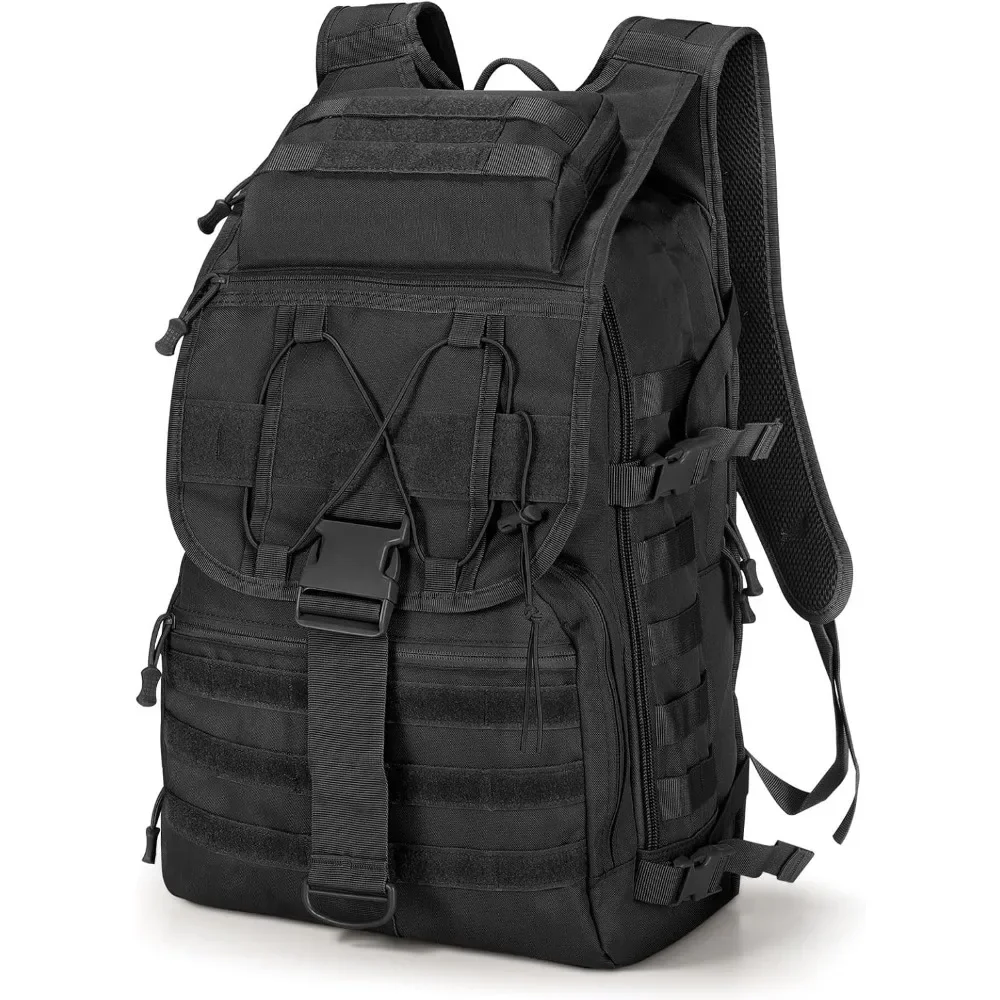1 Stück 35-Liter-Trekkingrucksack aus strapazierfähigem 900D Oxford-Gewebe, für Camping und den täglichen Gebrauch, Maße 45×31×18 cm, Schwarz