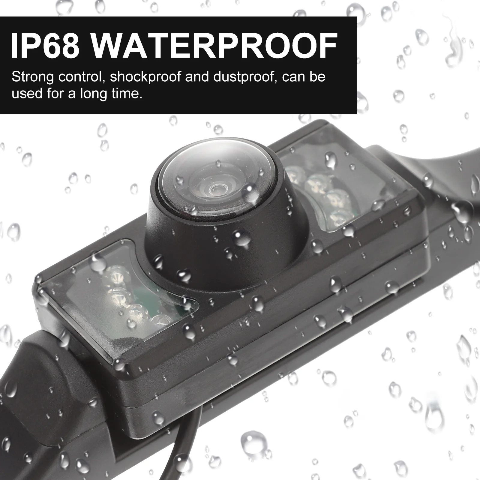 

Backup For Car Waterproof Reversing 170 Degree Wide Angle Night Vision Rear View Camera Ip68 Dustproof Shockproof High