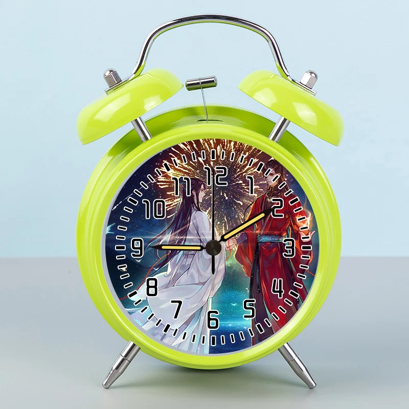 Xie Lian Hua Cheng Cos Mini Alarm Clock Anime Tian Guan Ci Fu Electronic Round Number Double Bell Desk Table Digital Quartz Gift