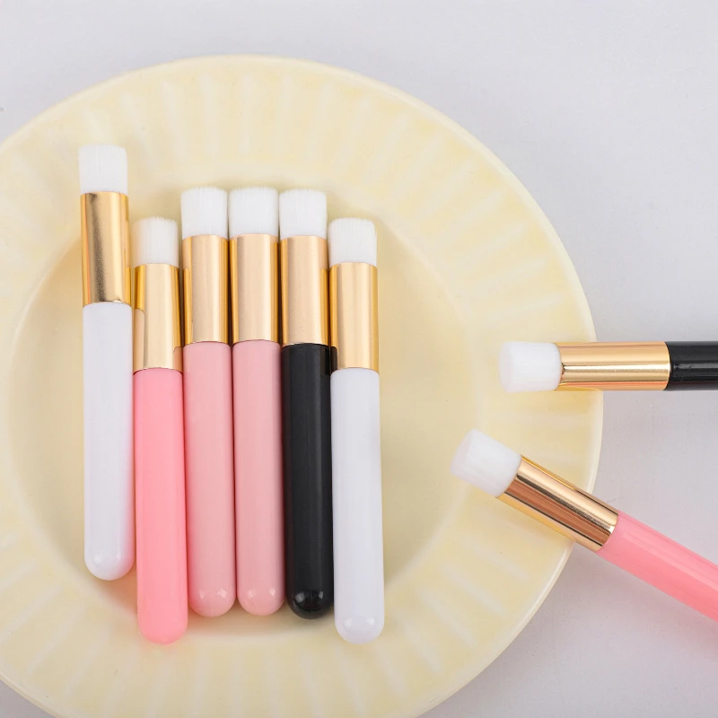 4pcs Beautiful Eyelash Grafting Brush, Cleaning Brush, Eyelash Brush, Nasal Brush, Nose Side Flat Head Soft Bristle Makeup Brush