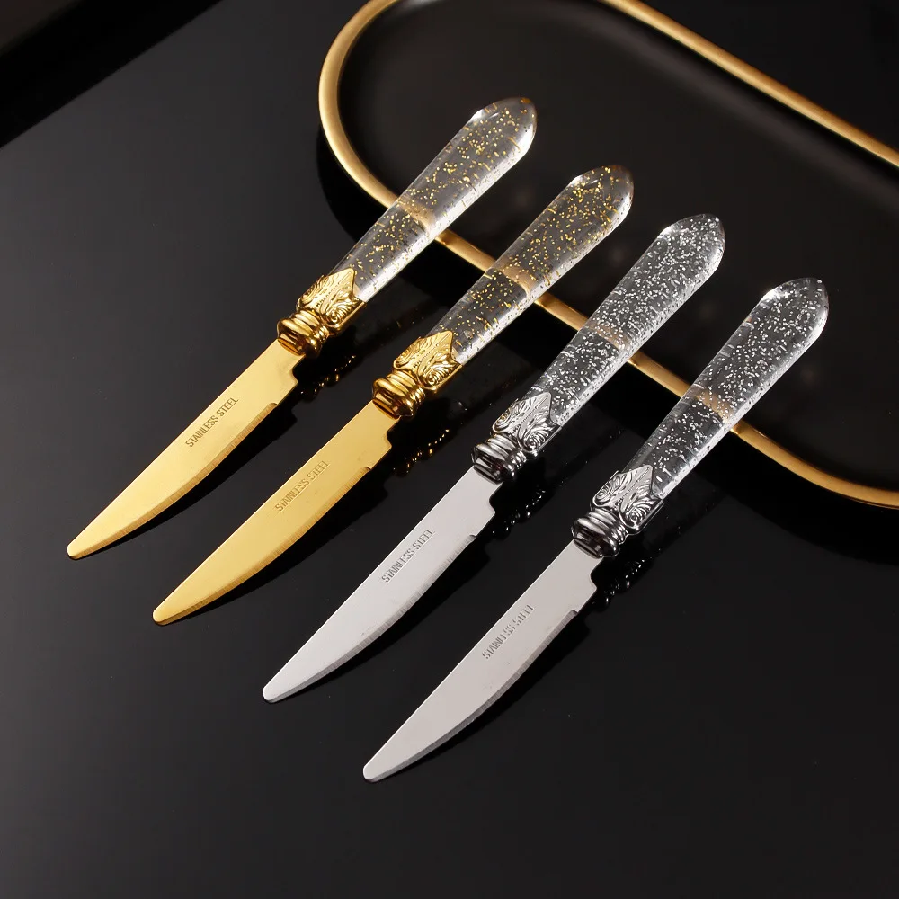 1/6/12pcs Dinnerware Set Stainless Steel Tableware Knife Fork Spoon Luxury Cutlery Set Gift Box Flatware Utensils For Kitchen