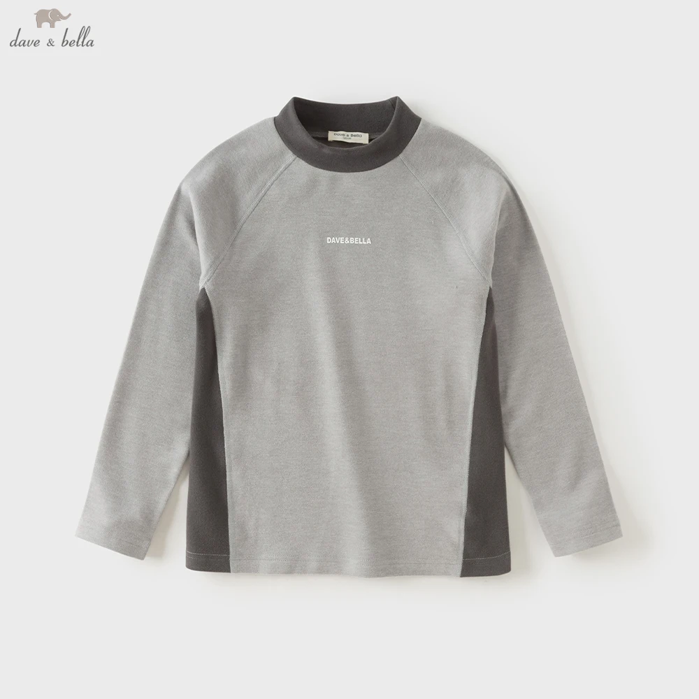 Dave Bella Boys Long Sleeve Velvet T-shirt for Children Autumn Winter Warm Pullover Bottom Top Casual Outdoor Clothes DK4264552