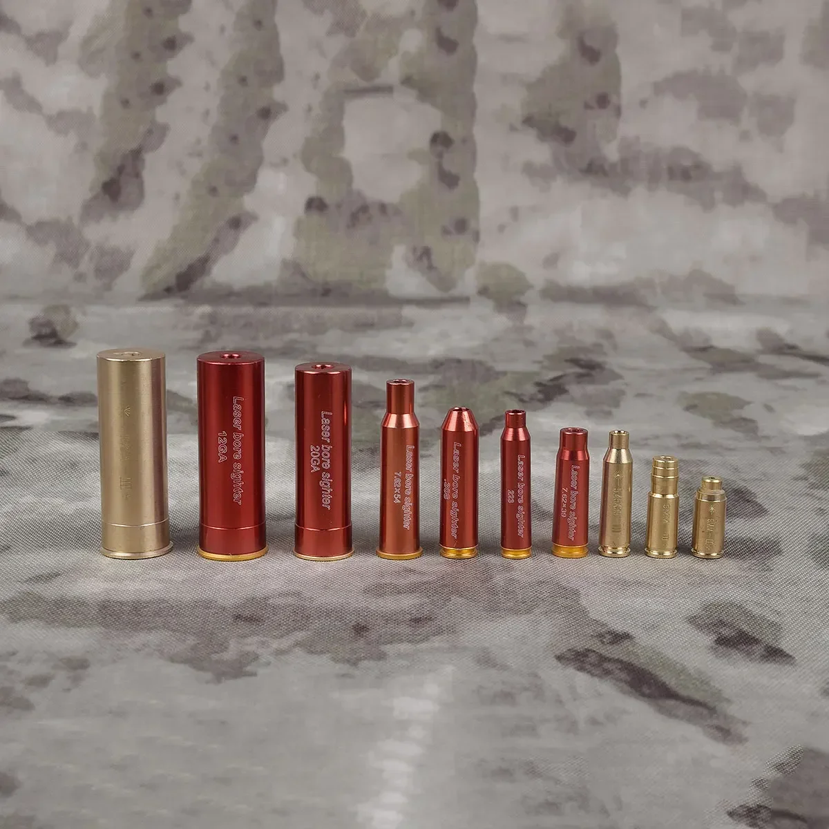 Red Laser Bore Sight Brass Boresight CAL Cartridge Bore Sighter For Scope Hunting  .223 .308 9MM 7.62x39 7.62X54 12GA Gauge