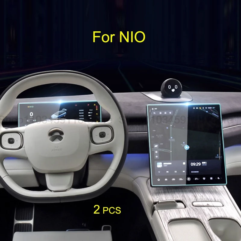 Pellicola in vetro temperato per NIO ET7 ES7 2021-2024 navigazione GPS per auto da 12.8 pollici e accessori antigraffio per schermo del cruscotto da