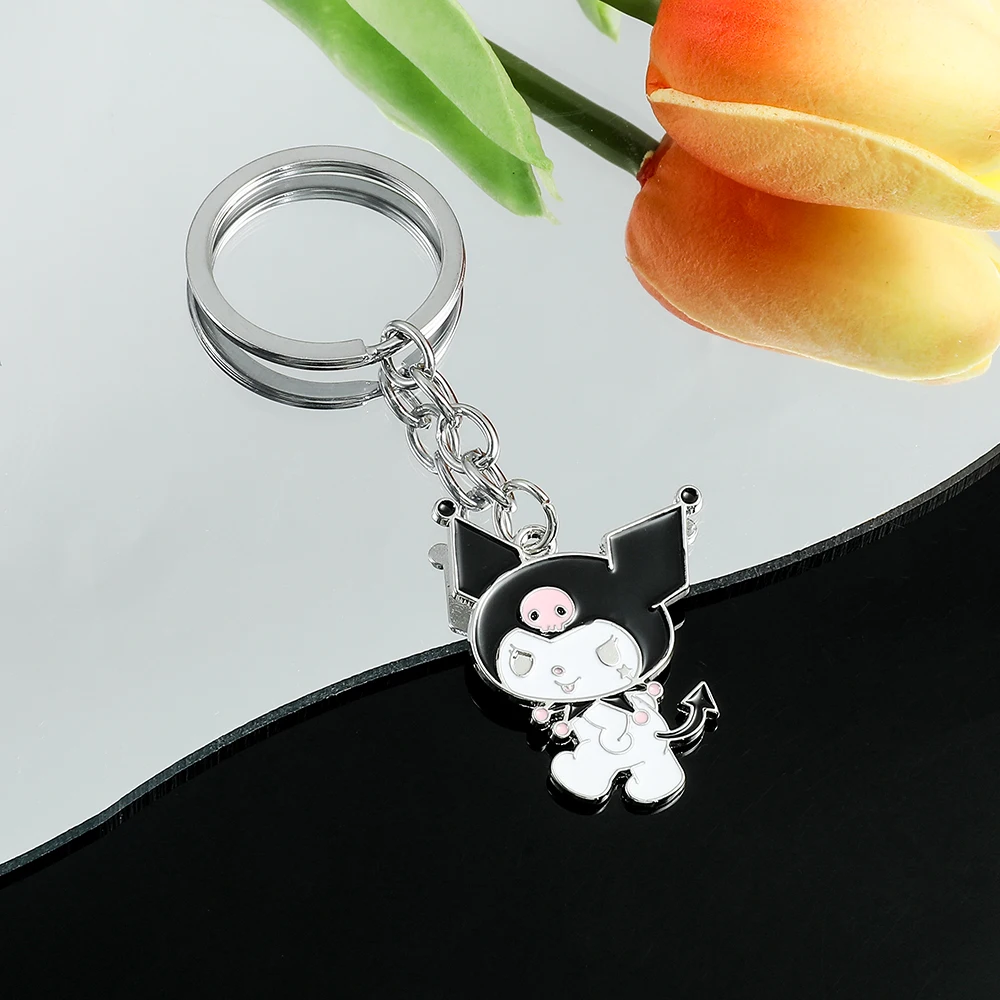 Anime Sanrios Series Keychain Cute Cartoon Figure Kuromi Keyring  Backpack Pendant Jewelry Accessories Gifts